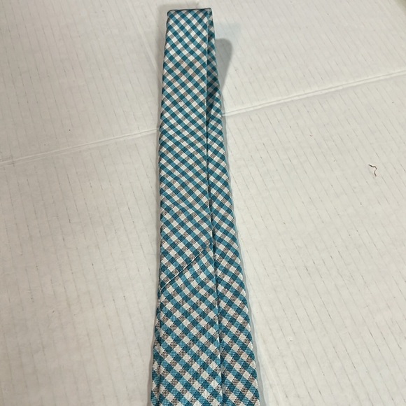 Saddlebred Handmade Neckwear Tie Blue & White 60 inches - Picture 10 of 10